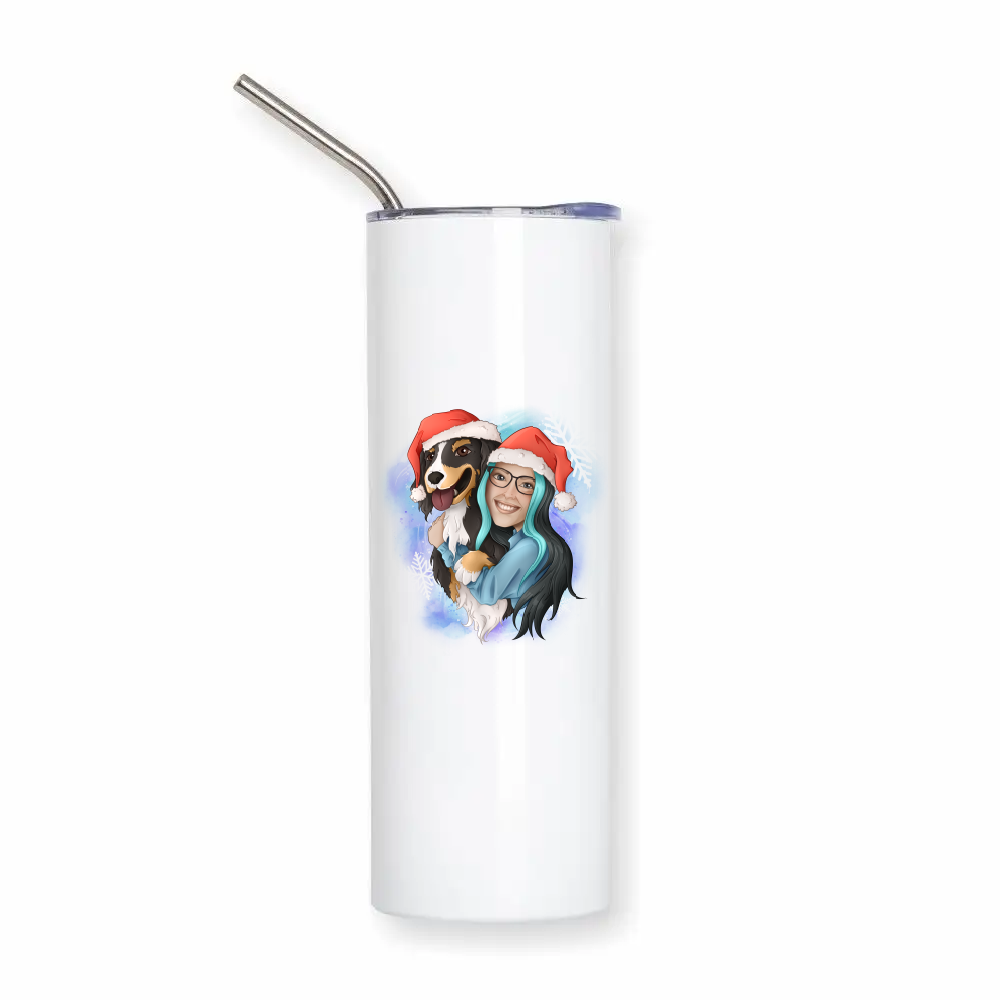Thermobecher mit Halm | „X-Mas“